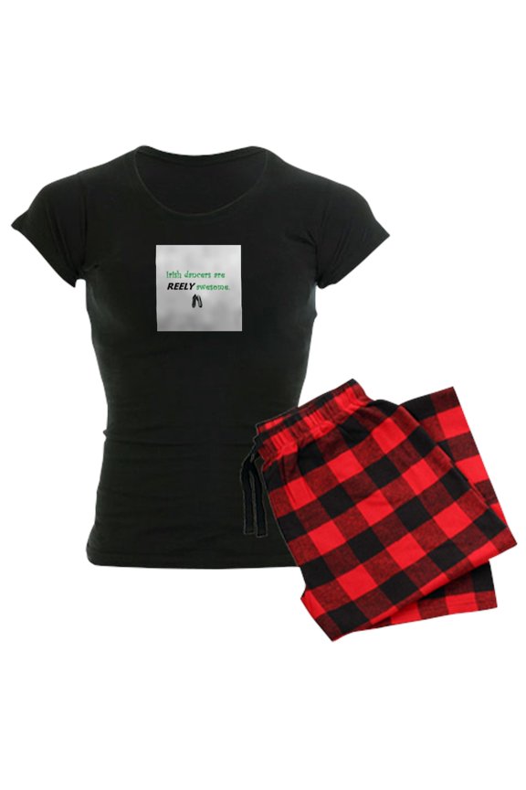 - Irish Dancers REELY Awesome Women's Dark Pajamas - Women's Short Sleeve Print T-Shirt and Pants Dark Cotton Pajama Set