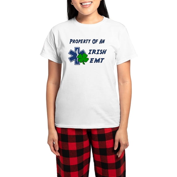 CafePress - Irish EMT Property Women's Light Pajamas - Women's Short Sleeve Print T-Shirt and Pants Light Cotton Pajama Set