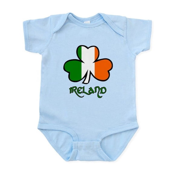 CafePress - Irish Flag Shamrock Body Suit - Baby Light Bodysuit, Size Newborn - 24 Months