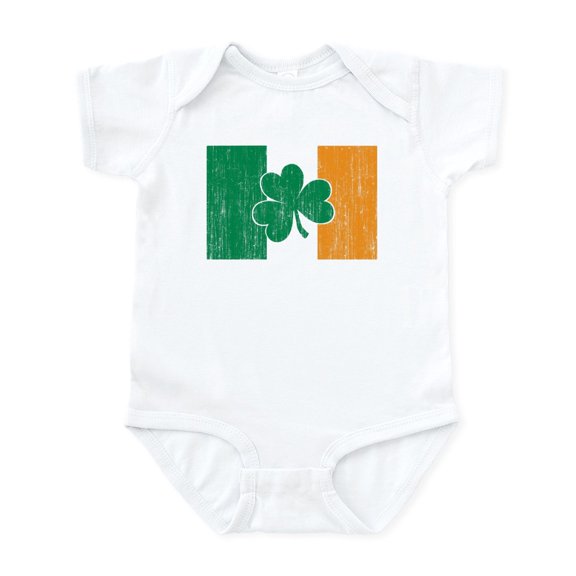 CafePress - Irish Flag Shamrock Infant Bodysuit - Baby Light Bodysuit, Size Newborn - 24 Months