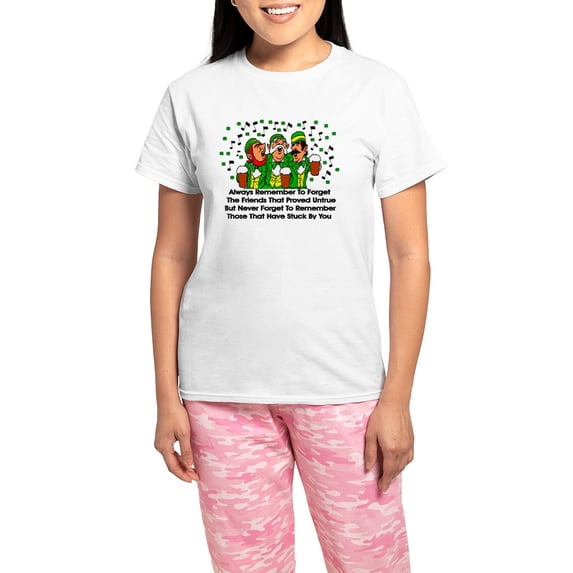 CafePress - Irish Friendship Women's Light Pajamas - Women's Short Sleeve Print T-Shirt and Pants Light Cotton Pajama Set