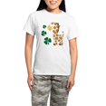 thumbnail image 1 of CafePress - Irish Giraffe Shamrock Women's Light Pajamas - Women's Short Sleeve Print T-Shirt and Pants Light Cotton Pajama Set, 1 of 7