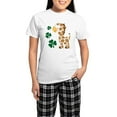 thumbnail image 1 of CafePress - Irish Giraffe Shamrock Women's Light Pajamas - Women's Short Sleeve Print T-Shirt and Pants Light Cotton Pajama Set, 1 of 7