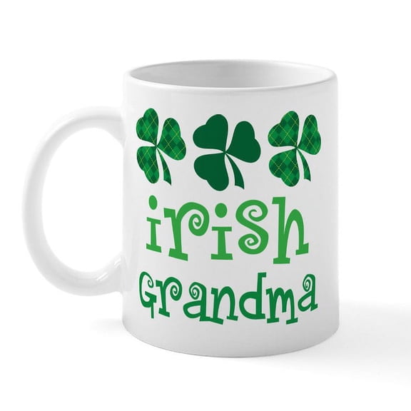 CafePress - Irish Grandma Shamrock Mug - 11 oz Ceramic Mug - Novelty Coffee Tea Cup