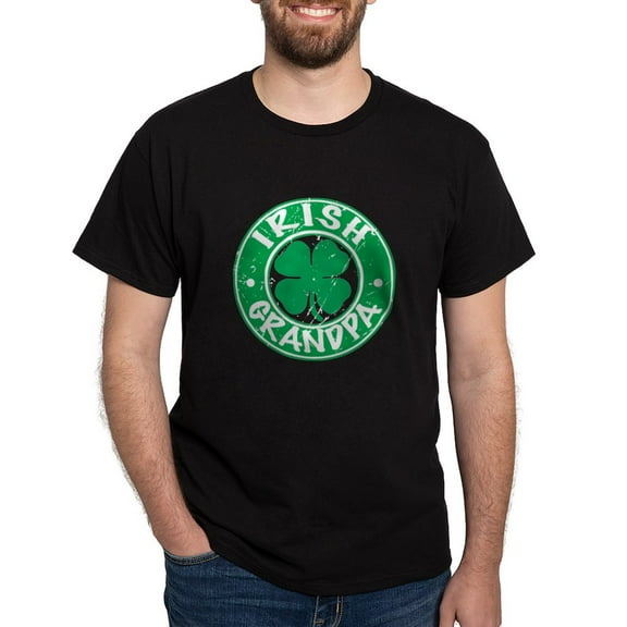 CafePress - Irish Grandpa Dark T Shirt - Men's Classic Graphic Cotton T-Shirt
