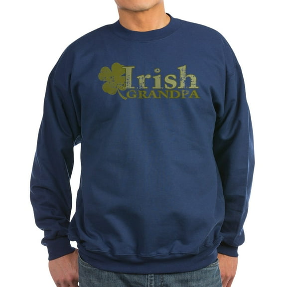 CafePress - Irish Grandpa V2 Sweatshirt (Dark) - Classic Crew Neck Sweatshirt