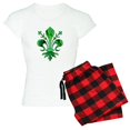 thumbnail image 1 of CafePress - Irish Green Fleur De Lis - Women's Light Pajamas, 1 of 4