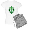 thumbnail image 1 of CafePress - Irish Green Fleur De Lis - Women's Light Pajamas, 1 of 4