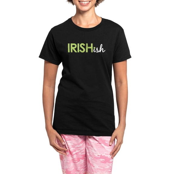 CafePress - Irish Ish (St. Patty's Day) Women's Dark Pajamas - Women's Short Sleeve Print T-Shirt and Pants Dark Cotton Pajama Set