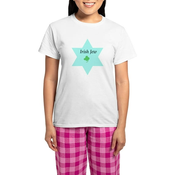 CafePress - Irish Jew Women's Light Pajamas - Women's Short Sleeve Print T-Shirt and Pants Light Cotton Pajama Set