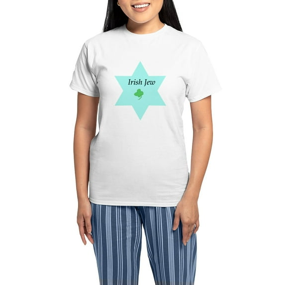 CafePress - Irish Jew Women's Light Pajamas - Women's Short Sleeve Print T-Shirt and Pants Light Cotton Pajama Set