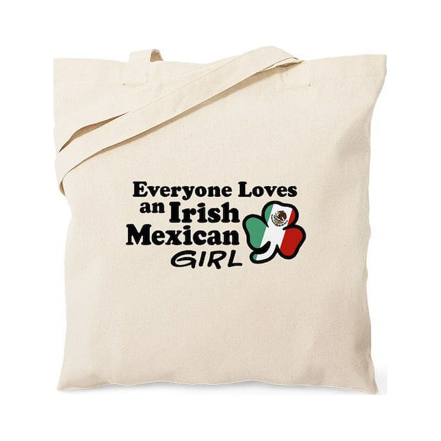 CafePress Irish Mexican Girl Tote Bag - Natural Canvas Reusable Shopping Bag, Small Or Medium Size