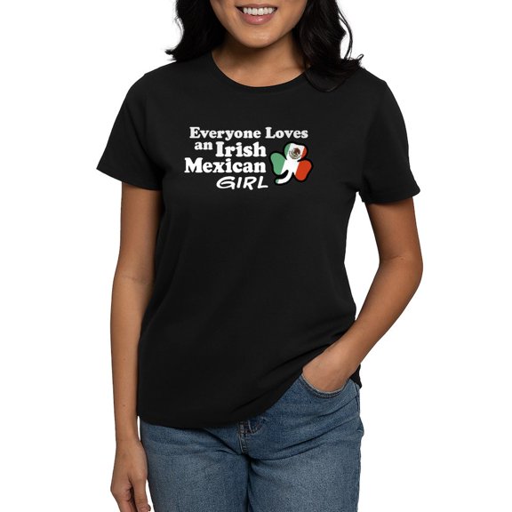 CafePress - Irish Mexican Girl Women's Dark T Shirt - Women's Traditional Fit Dark T-Shirt