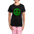 thumbnail image 1 of CafePress - Irish Peace Symbol Women's Dark Pajamas - Women's Short Sleeve Print T-Shirt and Pants Dark Cotton Pajama Set, 1 of 7