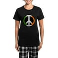 thumbnail image 1 of CafePress - Irish Peace Women's Dark Pajamas - Women's Short Sleeve Print T-Shirt and Pants Dark Cotton Pajama Set, 1 of 7