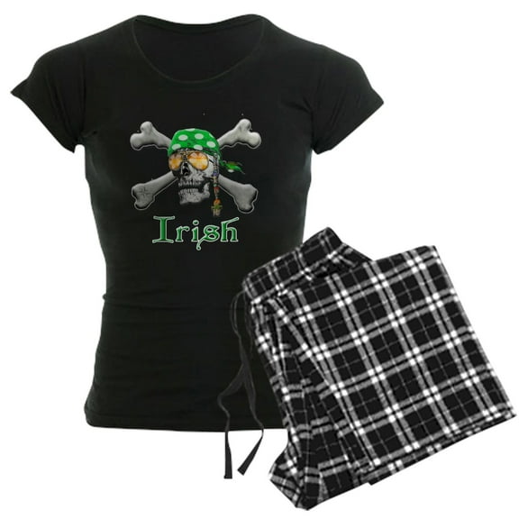 CafePress - Irish Pirate Women's Dark Pajamas - Women's Short Sleeve Print T-Shirt and Pants Dark Cotton Pajama Set