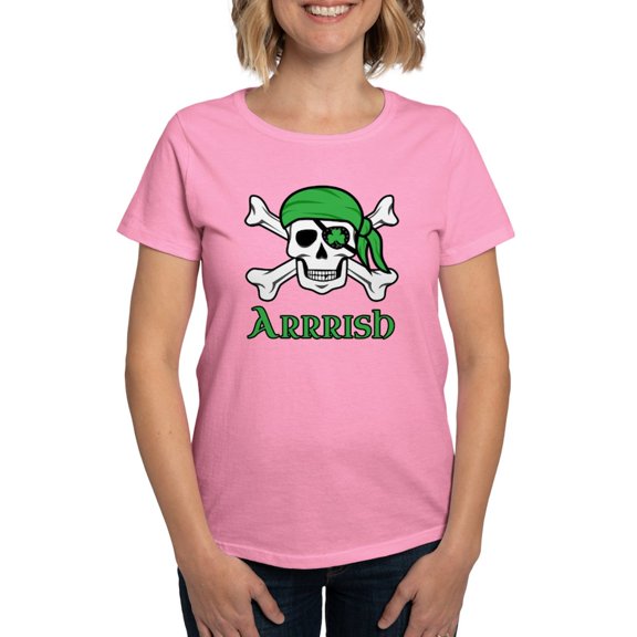 CafePress - Irish Pirate Women's Dark T Shirt - Women's Traditional Fit Dark T-Shirt