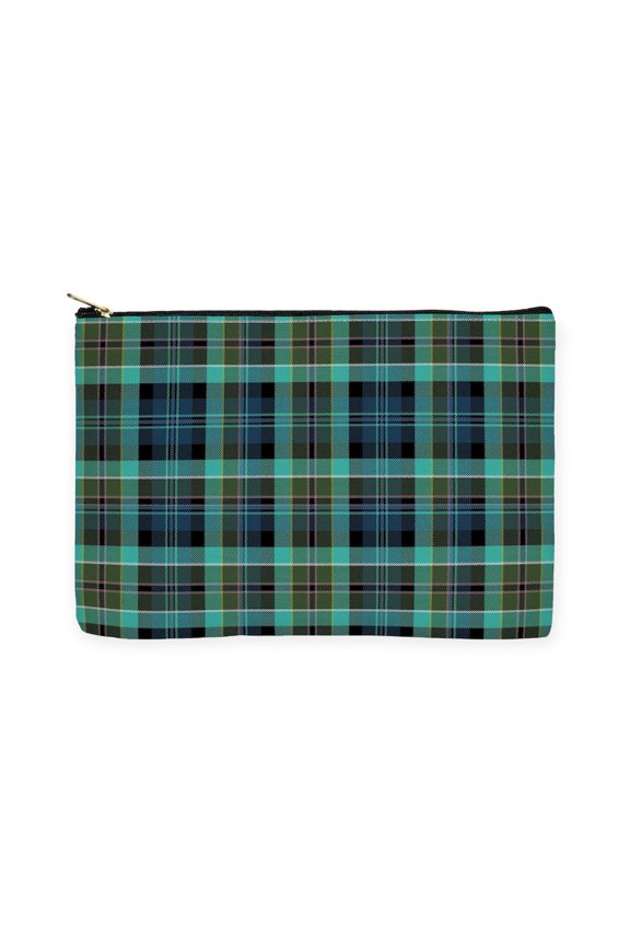 - Irish Plaid - Large Zipper Toiletry Pouch, 12.5"x8.5"