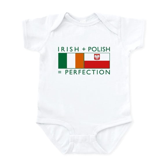 CafePress - Irish Polish Flags Infant Bodysuit - Baby Light Bodysuit, Size Newborn - 24 Months