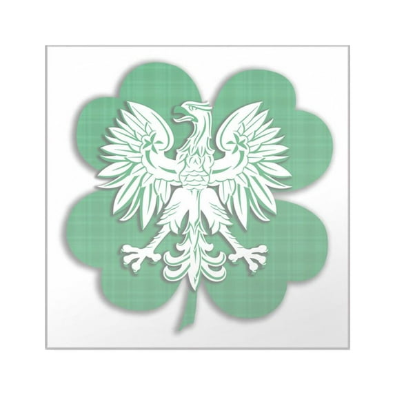 CafePress - Irish Polish Heritage Sticker - Square Sticker 3" x 3"