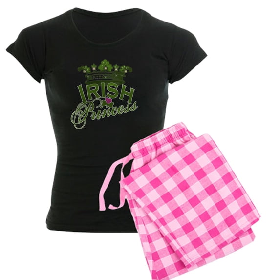 CafePress - Irish Princess Women's Dark Pajamas - Women's Short Sleeve Print T-Shirt and Pants Dark Cotton Pajama Set