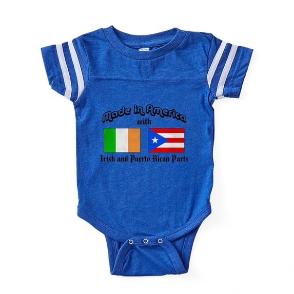 CafePress - Irish Puerto Rican Bl Tr - Cute Infant Baby Football Bodysuit
