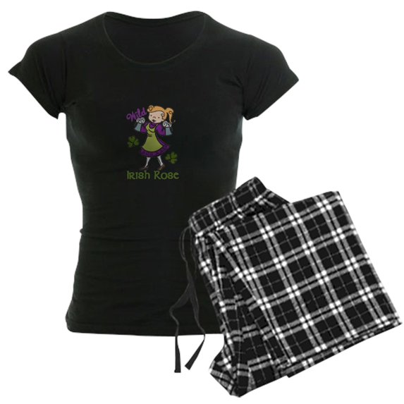 CafePress - Irish Rose Pajamas - Women's Dark Pajamas
