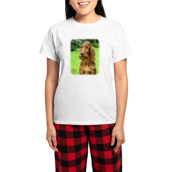 CafePress - Irish Setter 9T004D 349 Women's Light Pajamas - Women's Short Sleeve Print T-Shirt and Pants Light Cotton Pajama Set