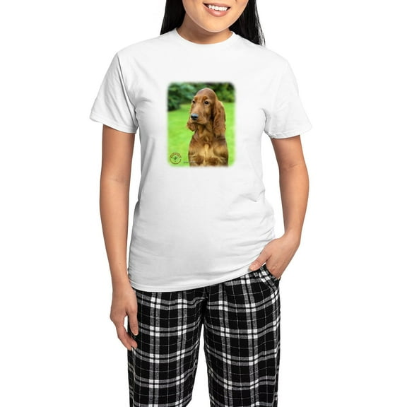 CafePress - Irish Setter 9T004D 349 Women's Light Pajamas - Women's Short Sleeve Print T-Shirt and Pants Light Cotton Pajama Set
