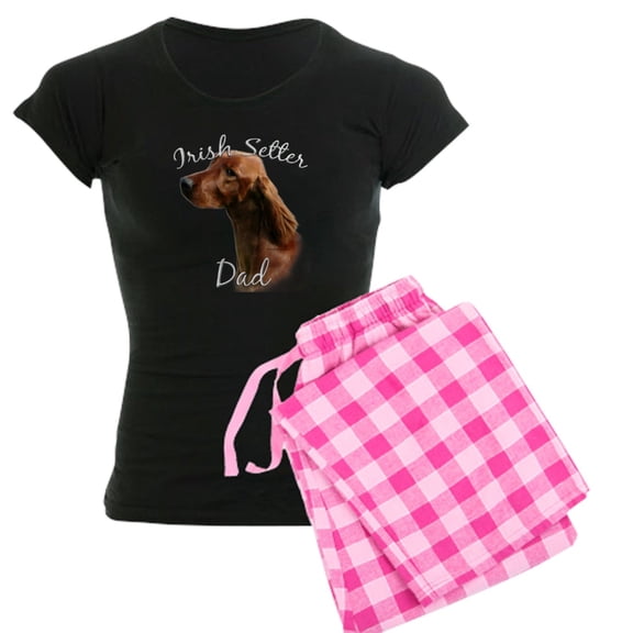 CafePress - Irish Setter Dad2 - Women's Short Sleeve Print T-Shirt and Pants Dark Cotton Pajama Set