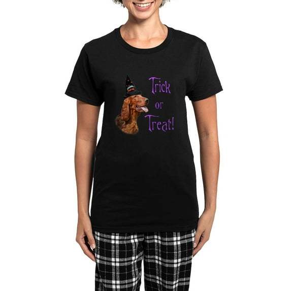 CafePress - Irish Settertrick Women's Dark Pajamas - Women's Short Sleeve Print T-Shirt and Pants Dark Cotton Pajama Set
