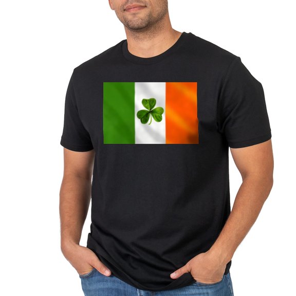 CafePress - Irish Shamrock Flag Men's Eco Sport T Shirt - Men's Dark Eco Sport T-Shirt