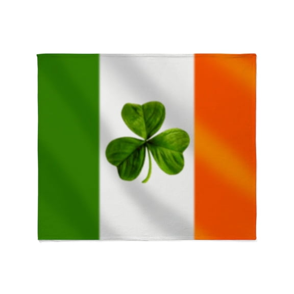 CafePress - Irish Shamrock Flag Throw Blanket - Soft Fleece Throw Blanket, 50"x60" for All Ages