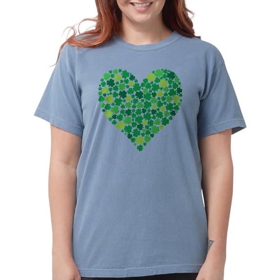 CafePress - Irish Shamrock Heart Women's Comfort Colors® T Shi - Womens Comfort Colors® Shirt
