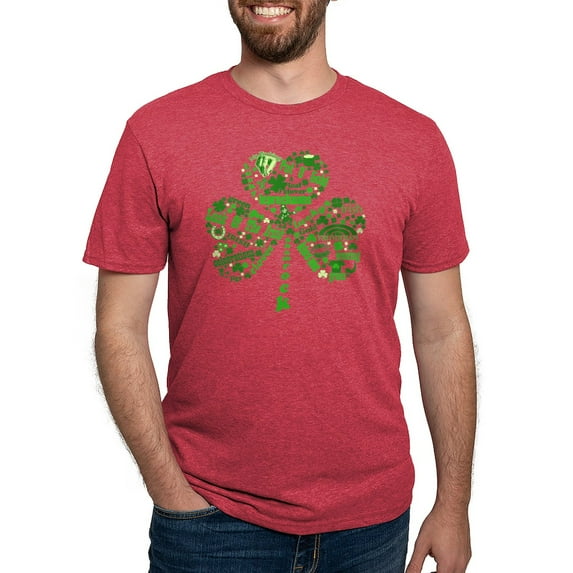 CafePress - Irish Shamrock Men's Deluxe T Shirt - Mens Tri-blend T-Shirt