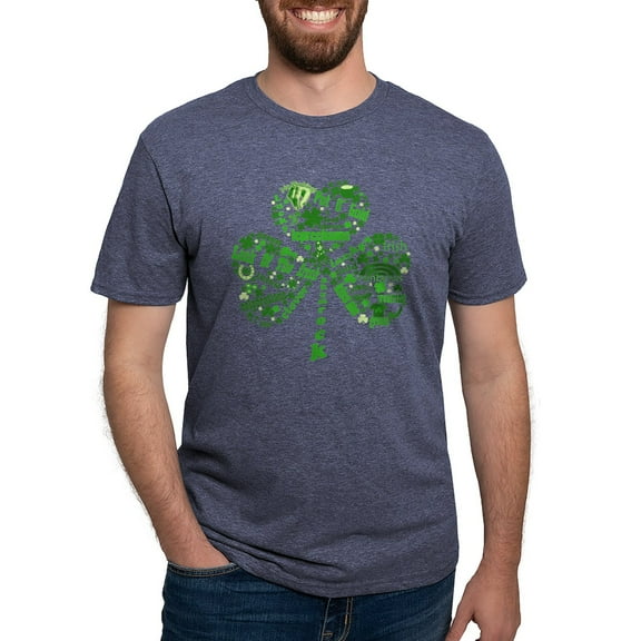 CafePress - Irish Shamrock Men's Deluxe T Shirt - Mens Tri-blend T-Shirt