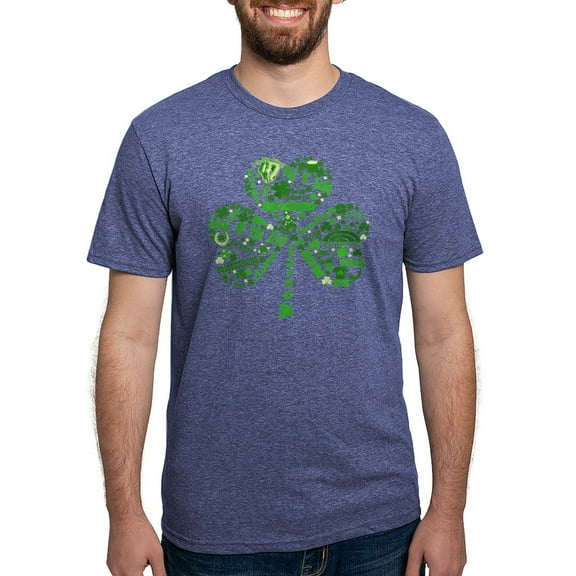 CafePress - Irish Shamrock Men's Deluxe T Shirt - Mens Tri-blend T-Shirt