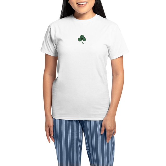 CafePress - Irish Shamrock Women's Light Pajamas - Women's Short Sleeve Print T-Shirt and Pants Light Cotton Pajama Set