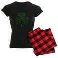 thumbnail image 1 of CafePress - Irish Shamrocks Women's Dark Pajamas - Women's Short Sleeve Print T-Shirt and Pants Dark Cotton Pajama Set, 1 of 7