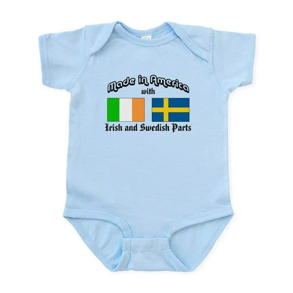 CafePress - Irish Swedish Infant Bodysuit - Baby Light Bodysuit, Size Newborn - 24 Months