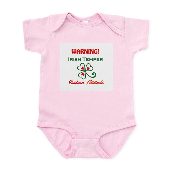 CafePress - Irish Temper Italian Attitude Infant Bodysuit - Baby Light Bodysuit, Size Newborn - 24 Months