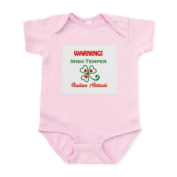 CafePress - Irish Temper Italian Attitude Infant Bodysuit - Baby Light Bodysuit, Size Newborn - 24 Months