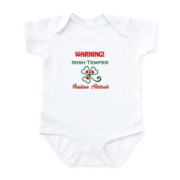 CafePress - Irish Temper Italian Attitude Infant Bodysuit - Baby Light Bodysuit, Size Newborn - 24 Months