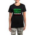 thumbnail image 1 of CafePress - Irish Today Italian Tomorrow Women's Dark Pajamas - Women's Short Sleeve Print T-Shirt and Pants Dark Cotton Pajama Set, 1 of 7