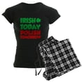 thumbnail image 1 of CafePress - Irish Today Polish Tomorrow Women's Dark Pajamas - Women's Short Sleeve Print T-Shirt and Pants Dark Cotton Pajama Set, 1 of 7