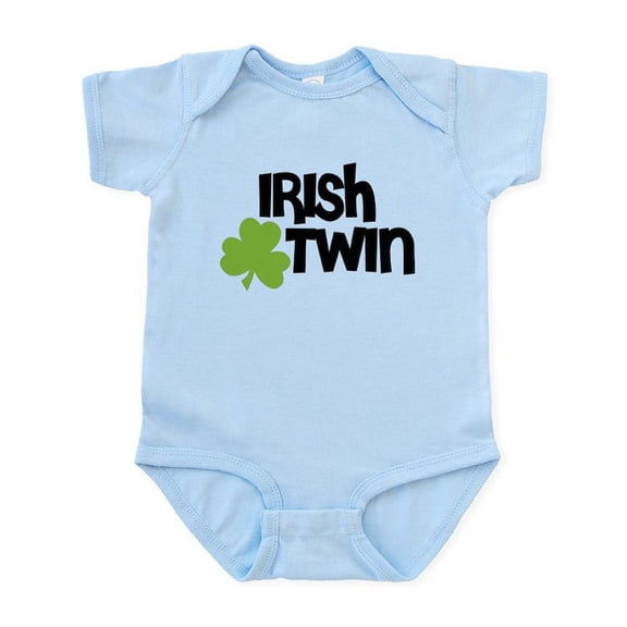 CafePress - Irish Twin Shamrock Body Suit - Baby Light Bodysuit, Size Newborn - 24 Months