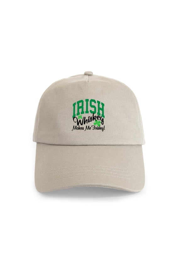 - Irish Whiskey Cap - Adjustable 100% Brushed Unisex Casual Cotton Baseball Cap, Beige, 1