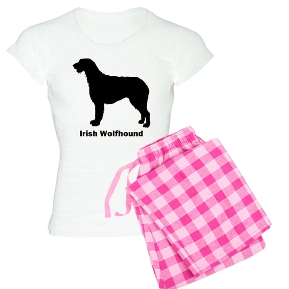 CafePress - Irish Wolfhound Women's Light Pajamas - Women's Short Sleeve Print T-Shirt and Pants Light Cotton Pajama Set