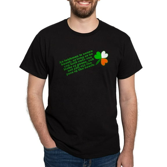 CafePress - Irishman Never Drunk Cardinal T Shirt - Men's Classic Graphic Cotton T-Shirt
