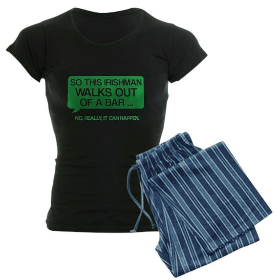 CafePress - Irishman Women's Dark Pajamas - Women's Short Sleeve Print T-Shirt and Pants Dark Cotton Pajama Set